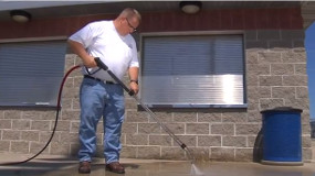 How to use a Hot Water Gas Pressure Washer.