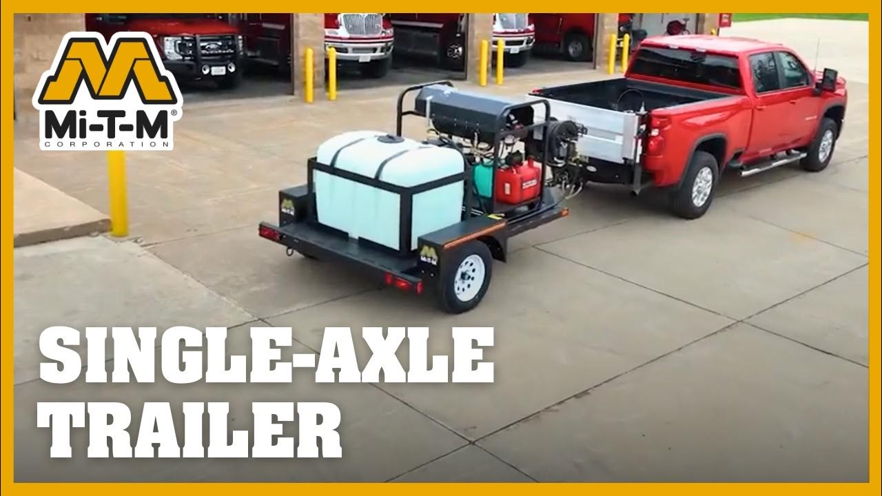 single-axle pressure washer trailer